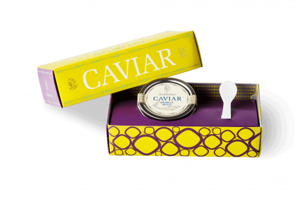 By Stokkebye gift box with caviar and a pearl spoon